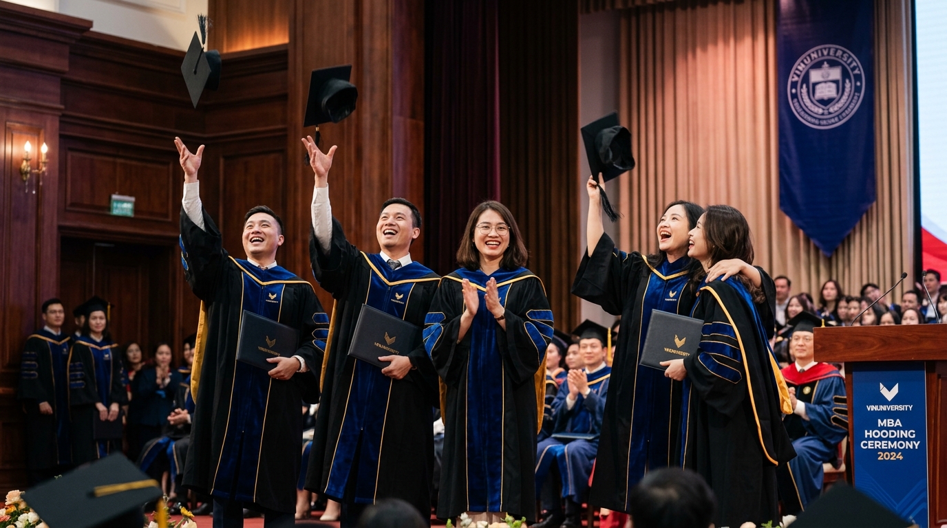 Quản lý sự kiện của Event Agency trao đổi kịch bản chụp ảnh cùng đội ngũ nhiếp ảnh gia tại hội trường