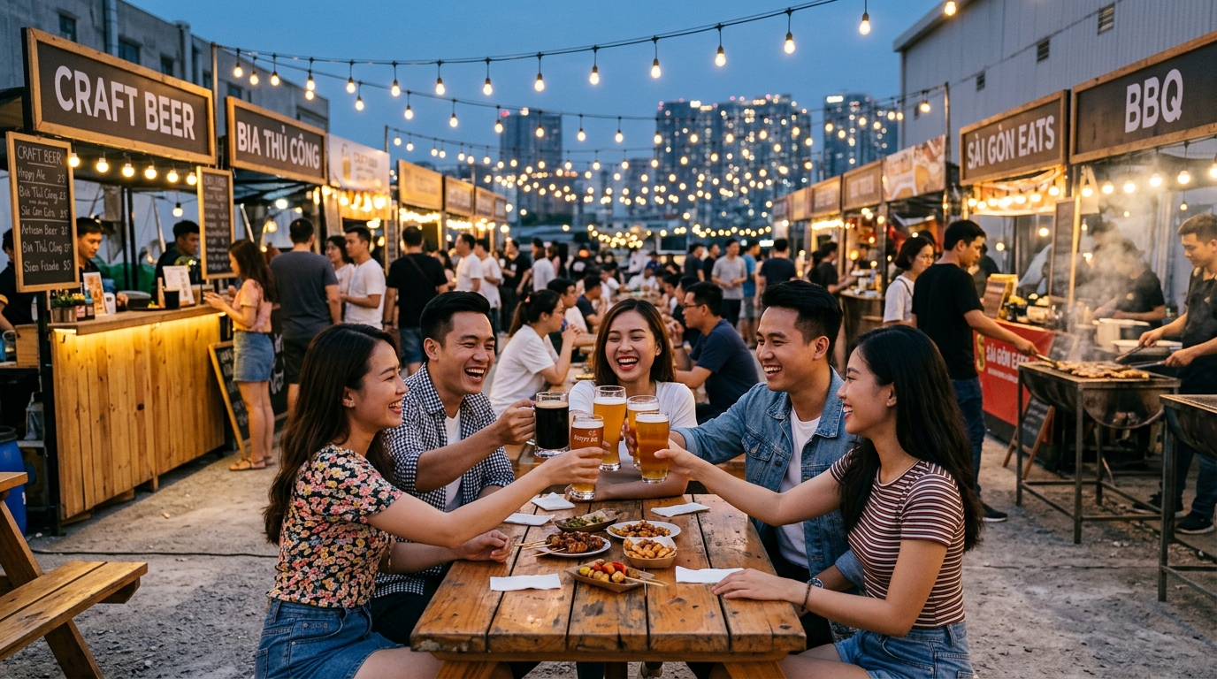 So sánh khu vực Photobooth in ảnh truyền thống và khách mời quét mã QR nhận ảnh AI toàn sự kiện