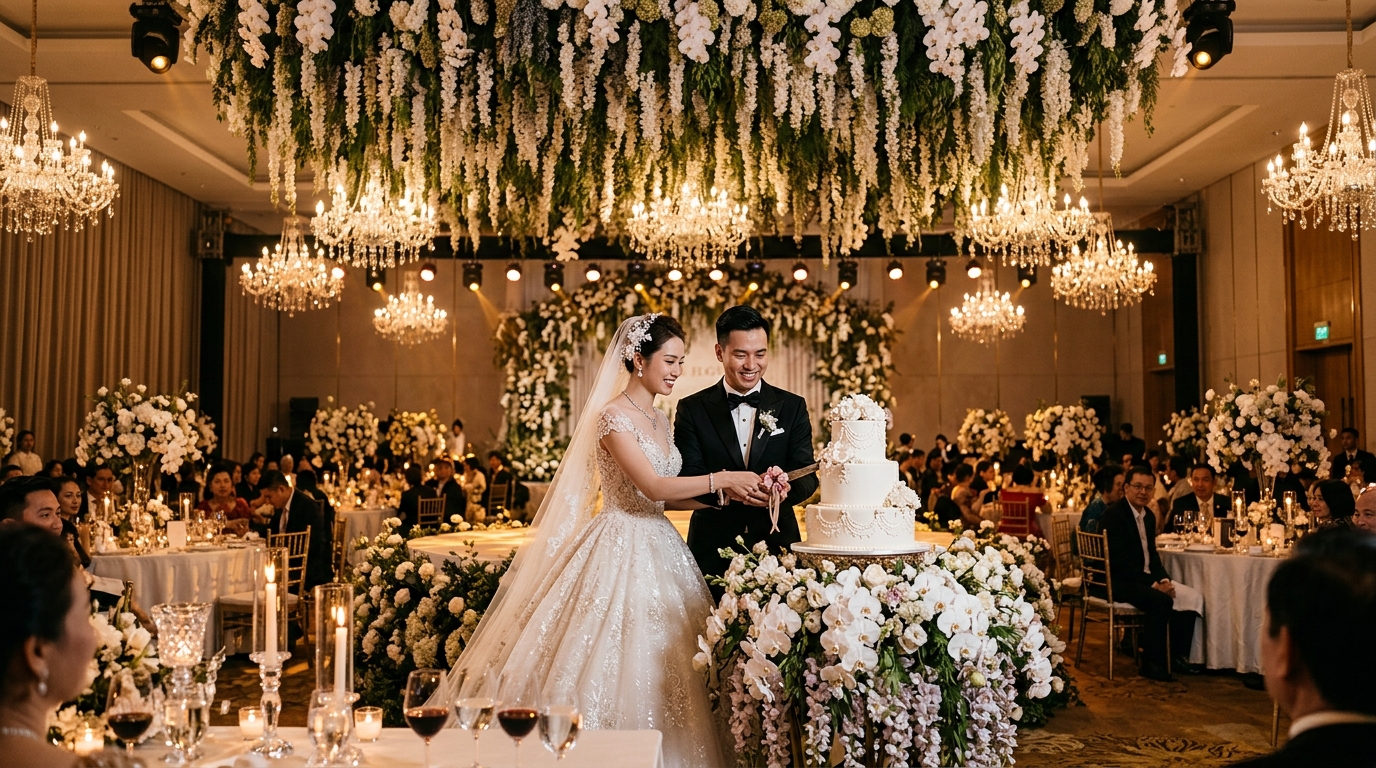 Không gian đêm tiệc Private Party sang trọng ấm cúng của giới doanh nhân với dịch vụ trả ảnh riêng tư qua mã QR